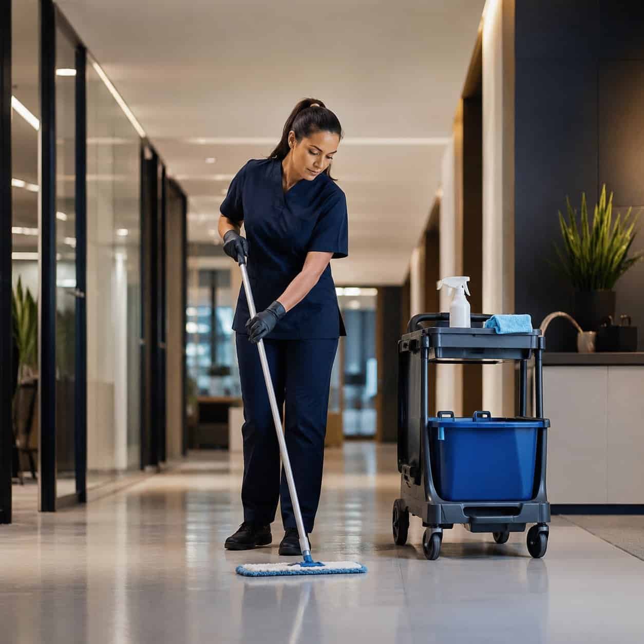 Clean commercial facility prepared for recurring janitorial services by CSU Commercial