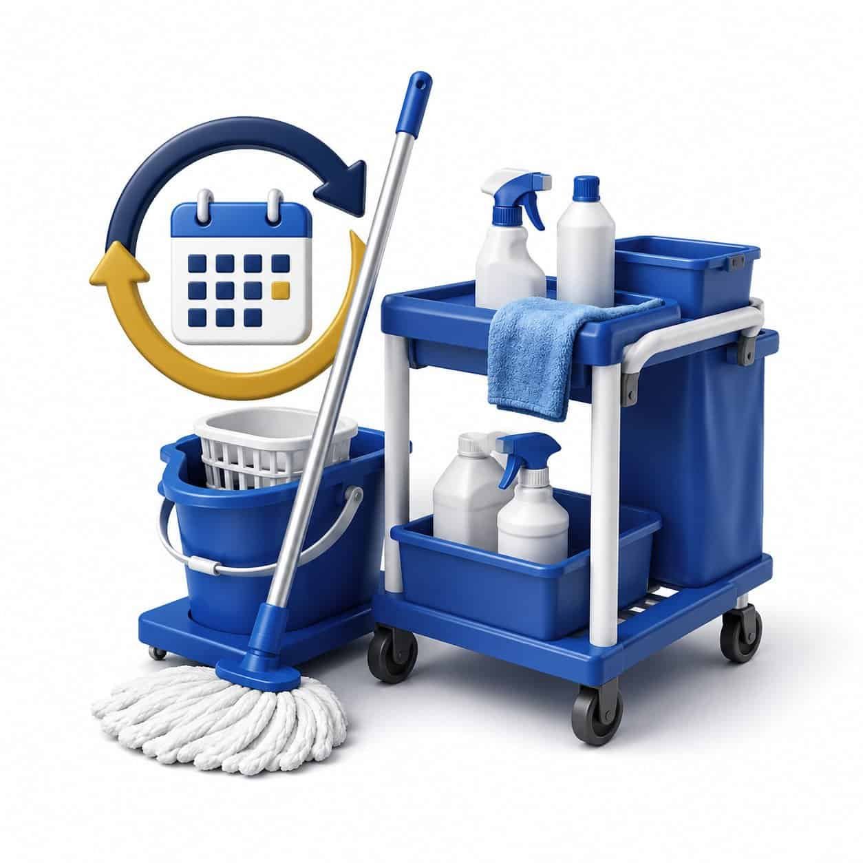 Recurring janitorial cleaning icon