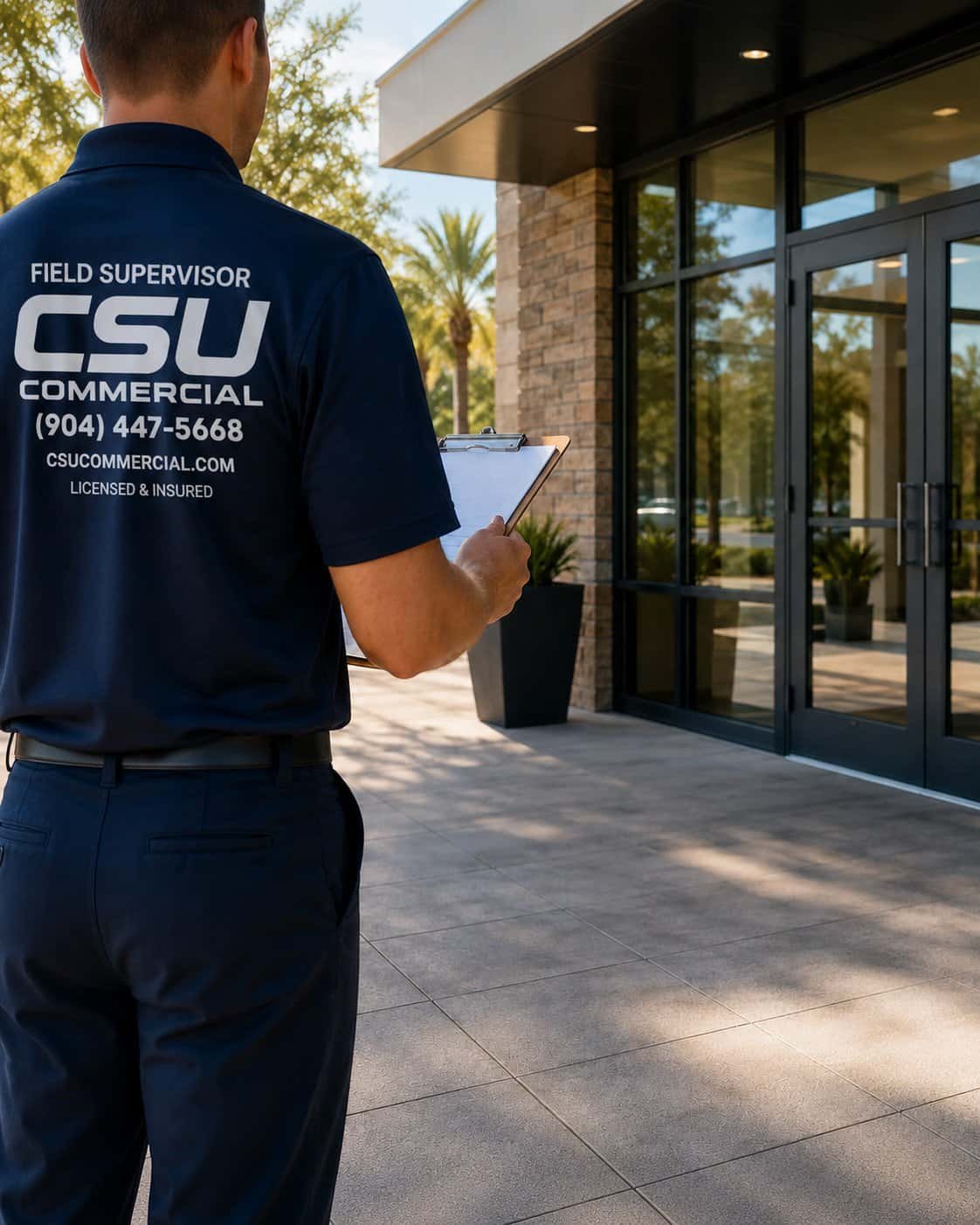Commercial cleaning walkthrough for St. Johns FL businesses
